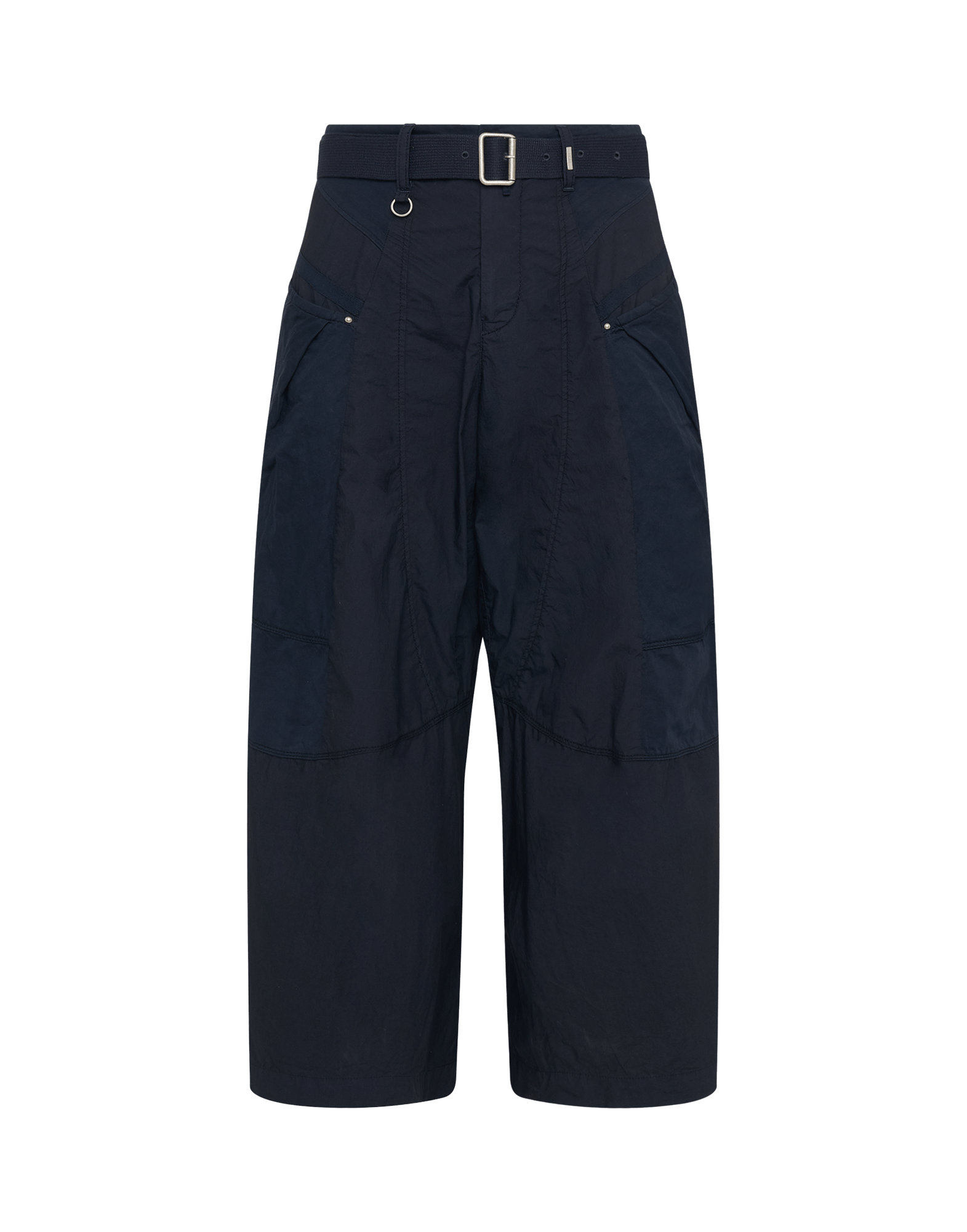 SAUNTER: Pantalone a uovo multi pannello blu navy