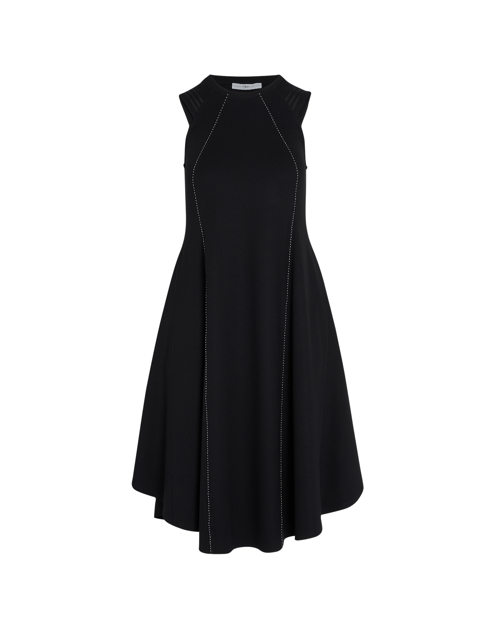 black a line sleeveless dress