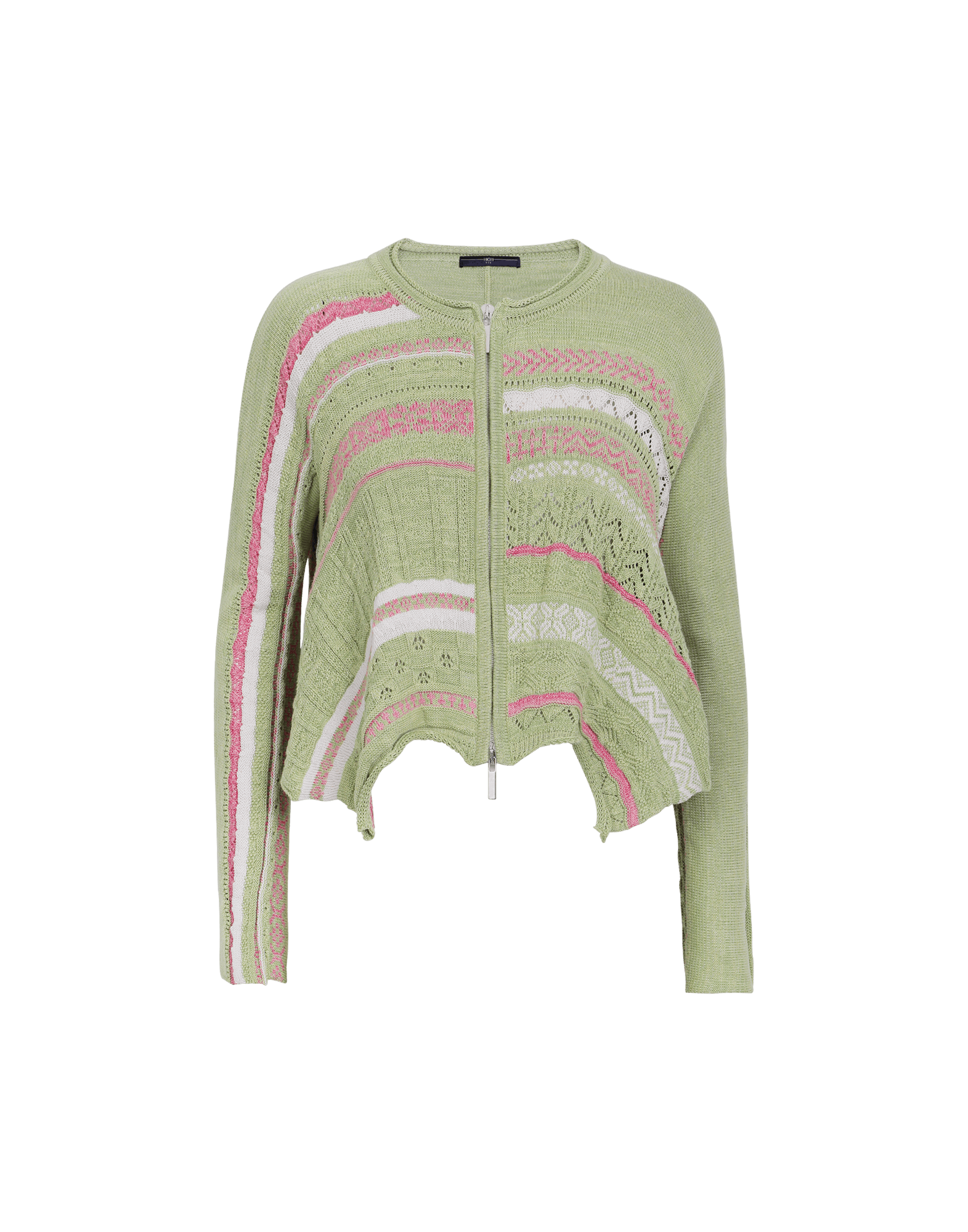 pink and green sweater