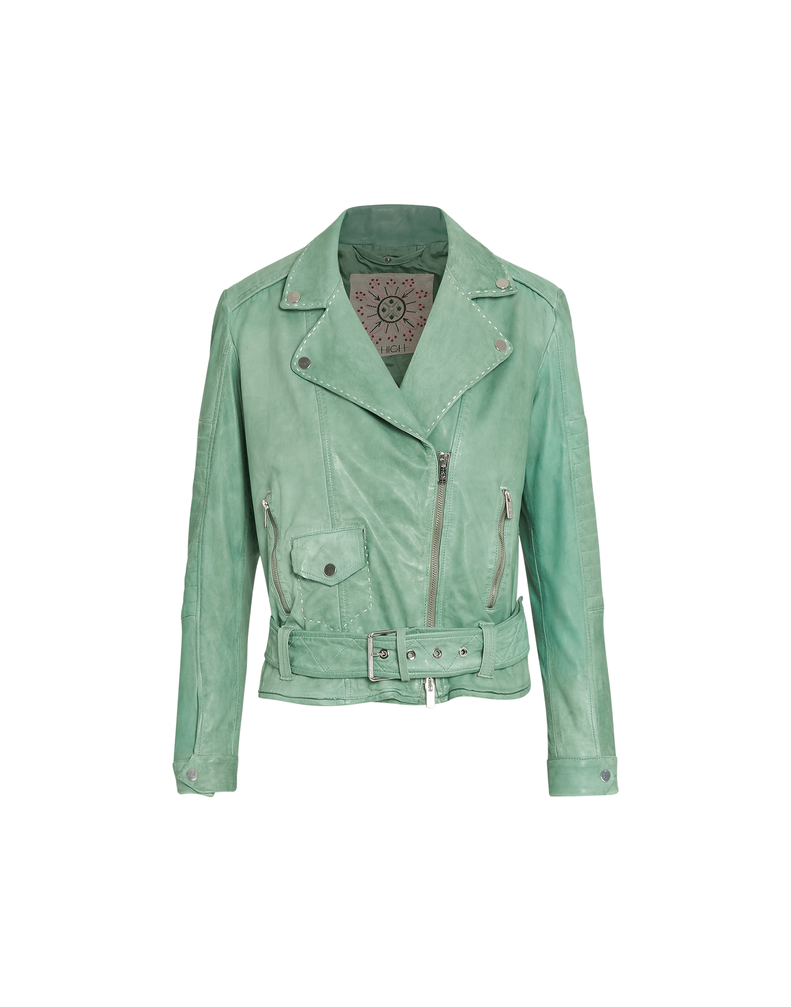 Mint green clearance biker jacket