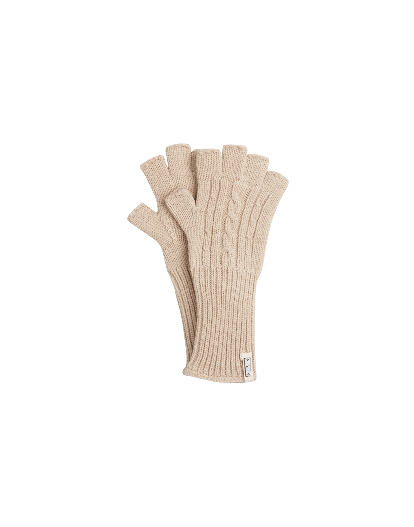 fingerless gloves cream