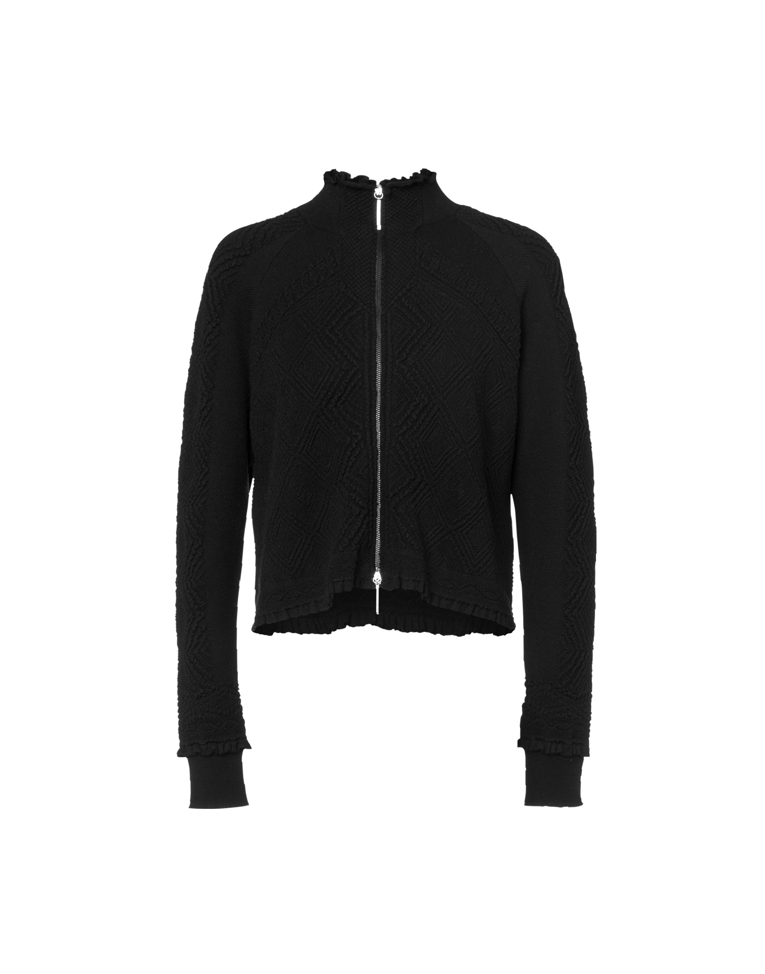 black cardigan with zipper